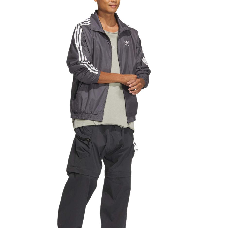 Purchase 아디다스 오리지널 그레이 트랙 자켓 사이드 스트라이프 유니섹스 풀집 디자인 JI7533