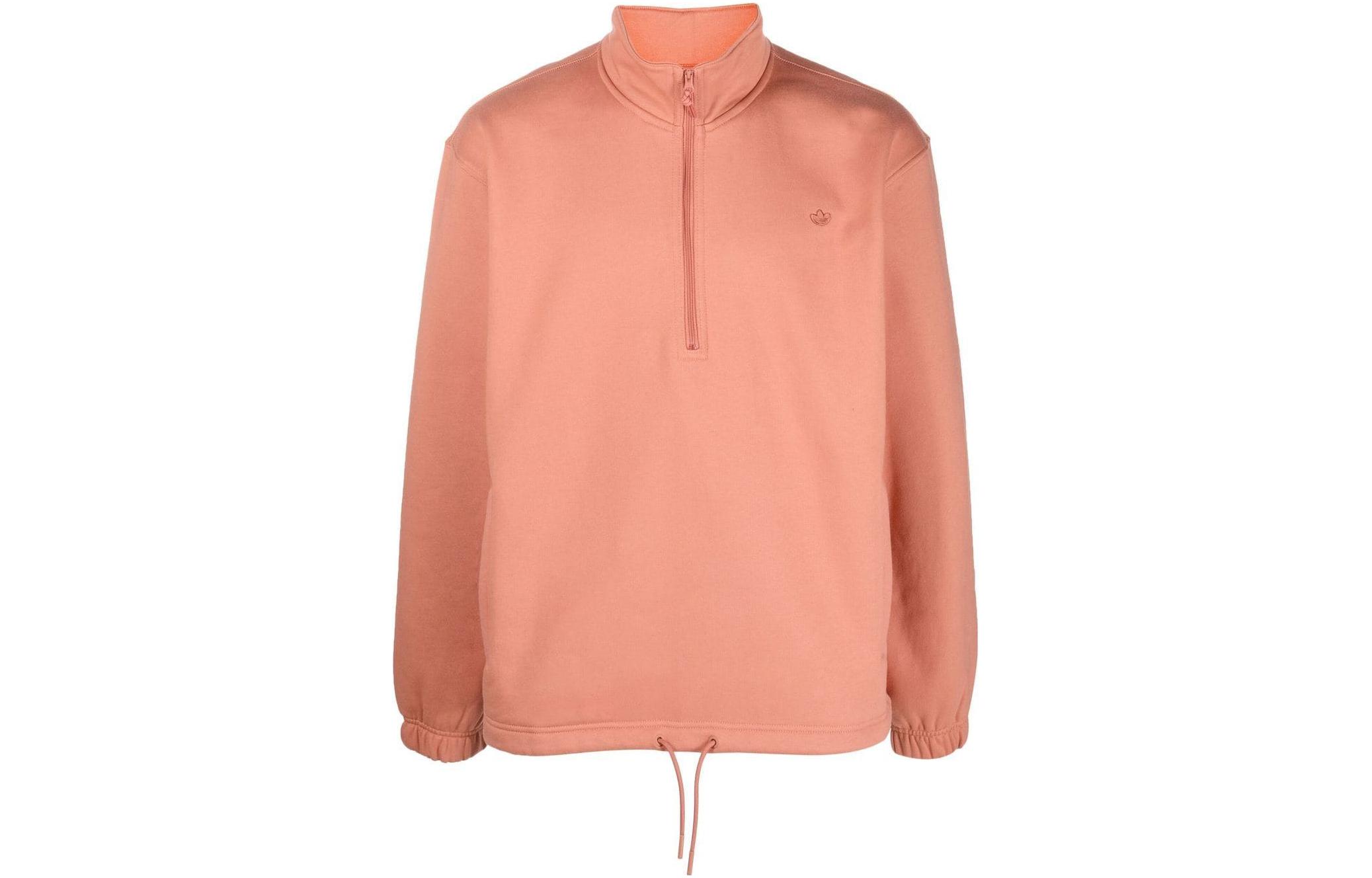 adidas Originals Half-Zip High-Neck Sweatshirt Light Orange HK0309