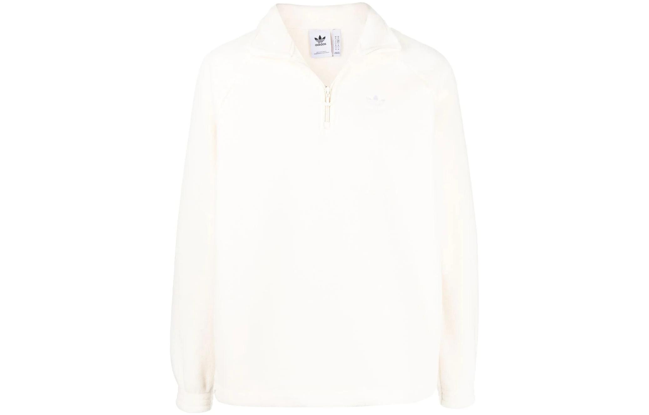 adidas Originals Half-Zip High-Neck Sweatshirt White HG1444