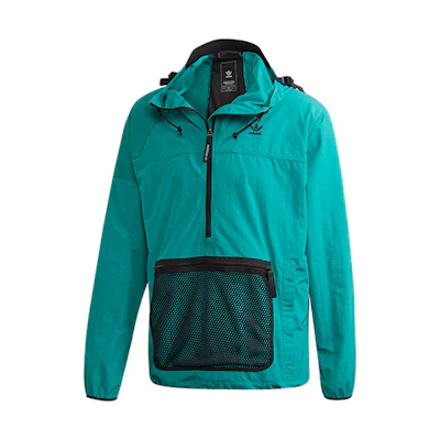 adidas Originals Half-Zip Hoodie Jacket Men’s Glory Green FM3684