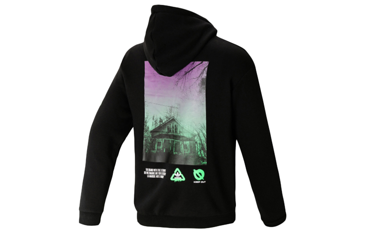 adidas Originals Halloween Logo Print Hoodie Black GV0923