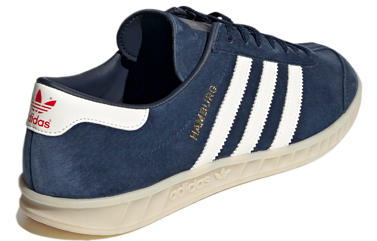 Shop adidas Originals Hamburg 低幫 板鞋 男女同款 藍