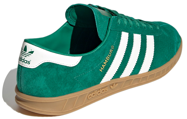 Shop adidas Originals Hamburg 低幫板鞋 男女同款 綠