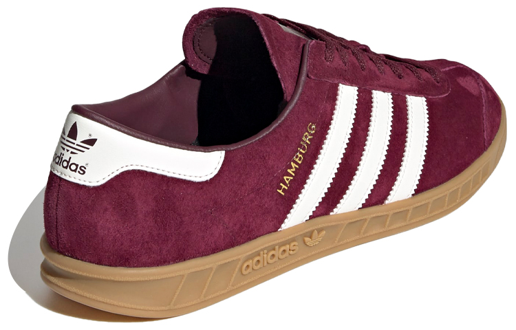 Shop adidas Originals Hamburg 低筒 休閒鞋 男女同款 紅白
