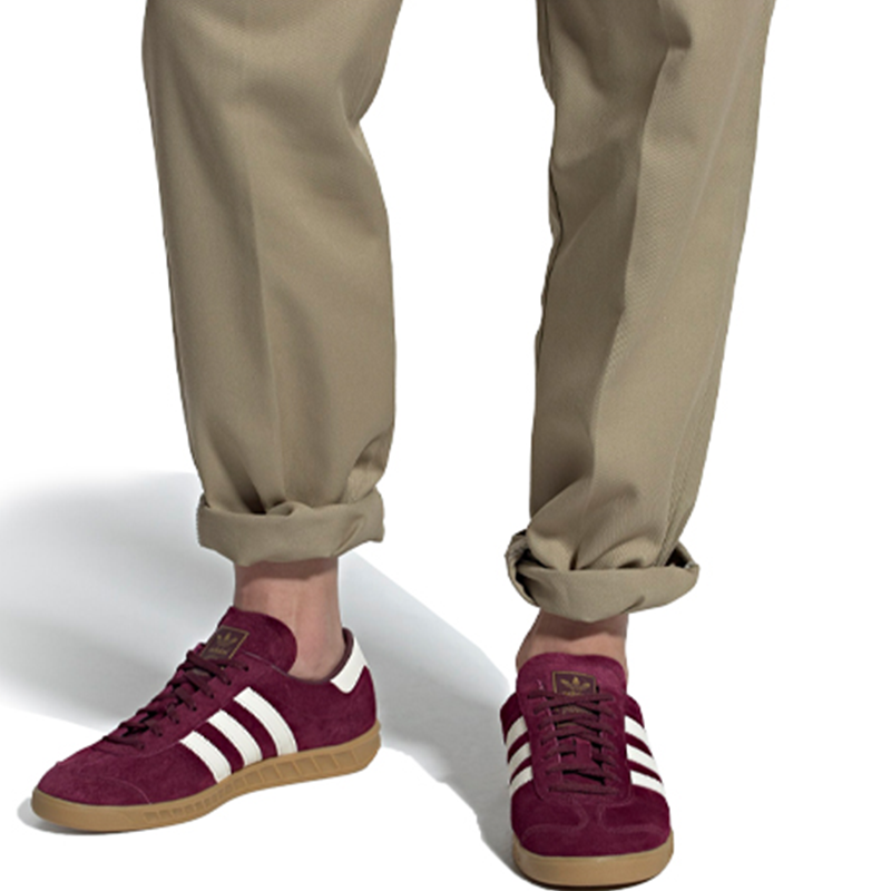 Sizing adidas Originals Hamburg 低筒 休閒鞋 男女同款 紅白