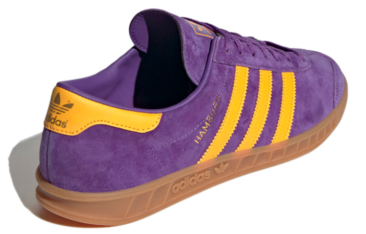 Shop adidas Originals Hamburg 低幫 板鞋 男女同款 紫黃