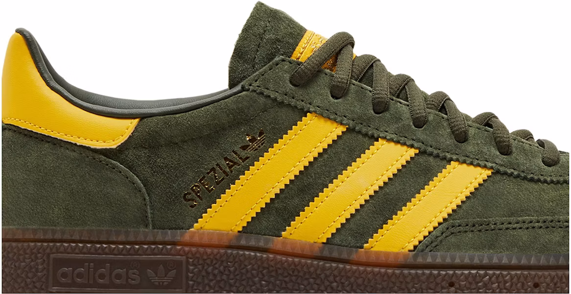 adidas Originals Handball Spezial "Night Cargo/Tribe Yellow/Gum" Sneakers EF5748 Lookbook adidas Originals Handball Spezial "Night Cargo/Tribe Yellow/Gum" Sneakers EF5748