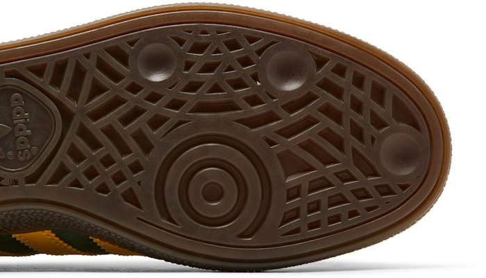 adidas Originals Handball Spezial "Night Cargo/Tribe Yellow/Gum" Sneakers EF5748 Details for adidas Originals Handball Spezial "Night Cargo/Tribe Yellow/Gum" Sneakers EF5748
