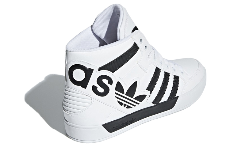 Shop adidas originals Hardcourt Hi Big Logo 高筒 滑板鞋 男款 白黑
