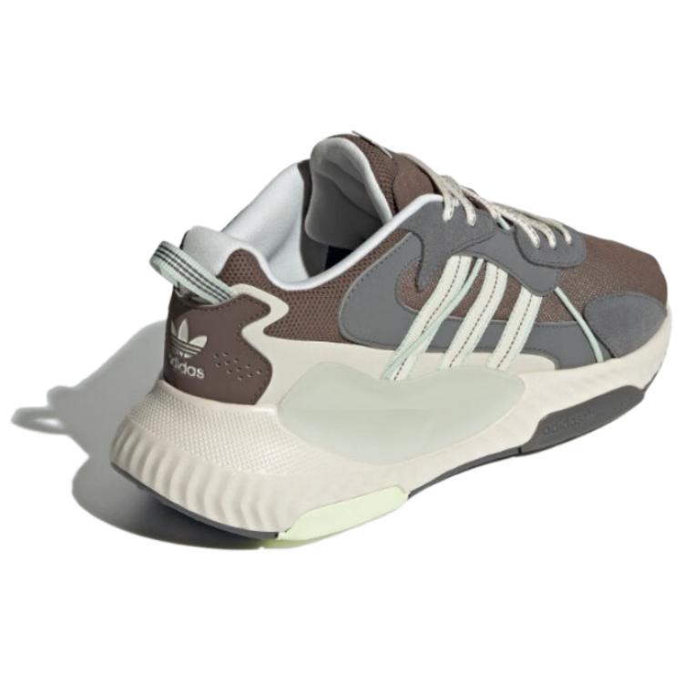 Shop adidas originals Hi-Tail 復古舒適 中筒 休閒跑步鞋 男女同款 棕白