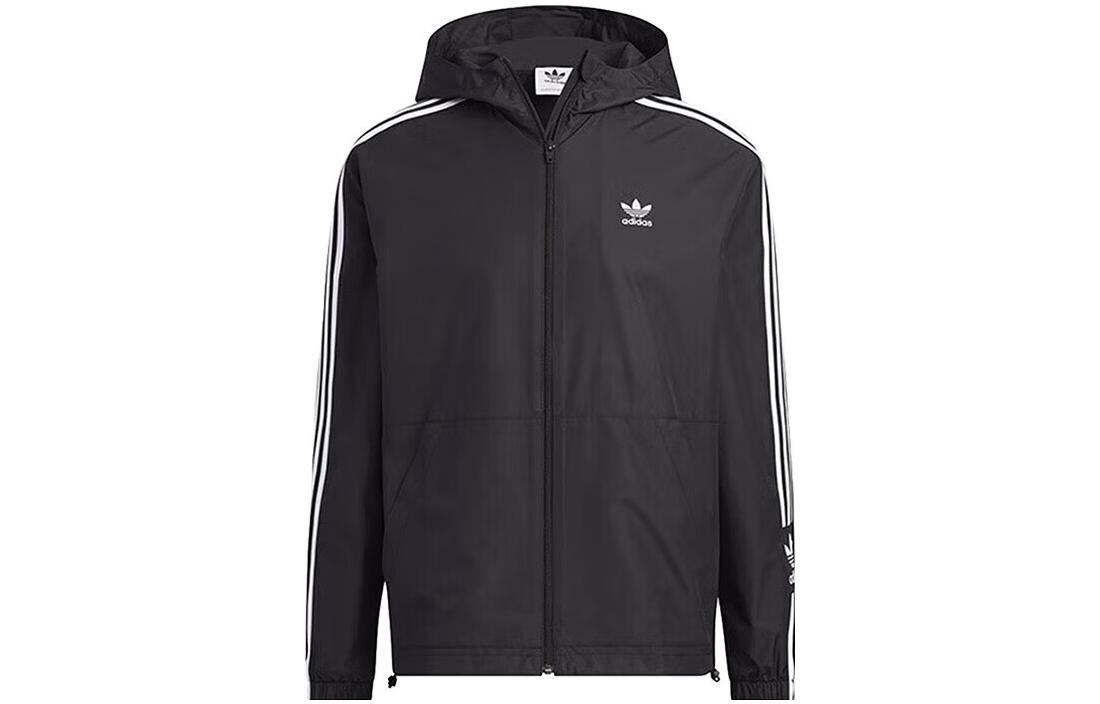adidas Originals Home of Classics Logo Hooded Zip Jacket Black IK8673