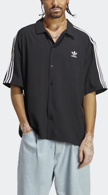 아디다스 오리지널 홈 오브 클래식 스트라이프 버튼업 셔츠 블랙 HS2074 Shop 아디다스 오리지널 홈 오브 클래식 스트라이프 버튼업 셔츠 블랙 HS2074