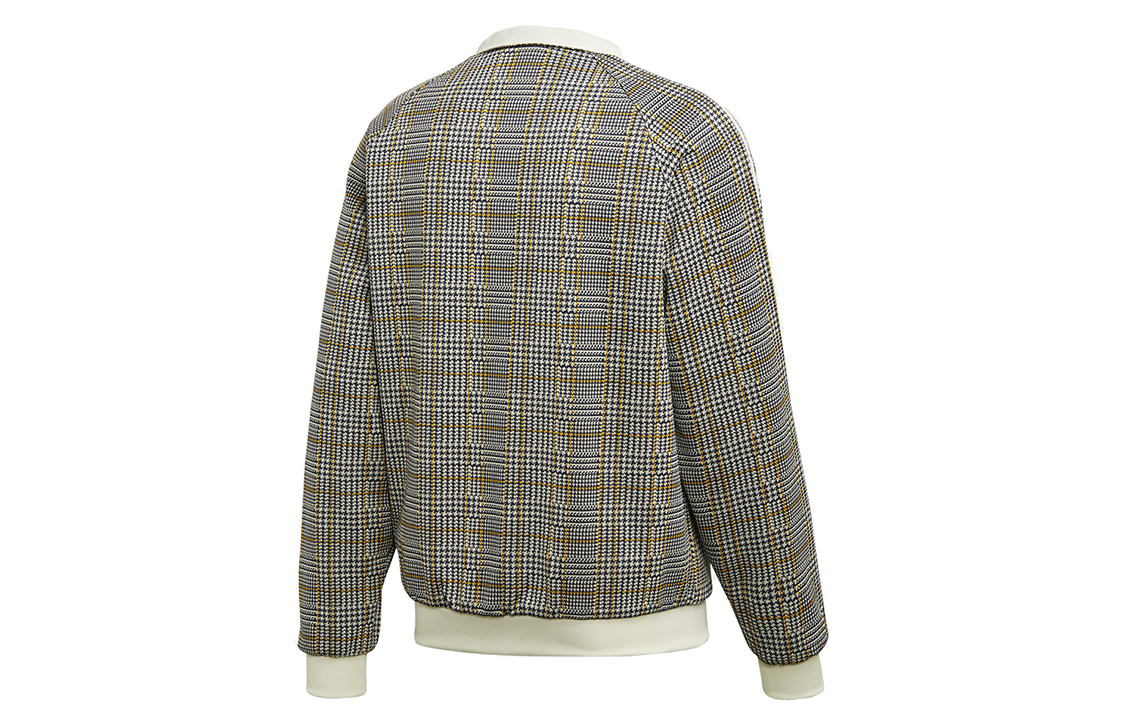 Adidas Originals Houndstooth Casual Track Jacket Mens Khaki ED6131 圖 3