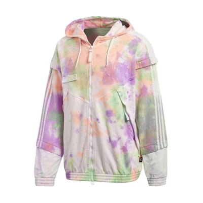adidas Originals Hu Holi Tie-Dye Zip Hoodie Sweatshirt Multicolor CW9413