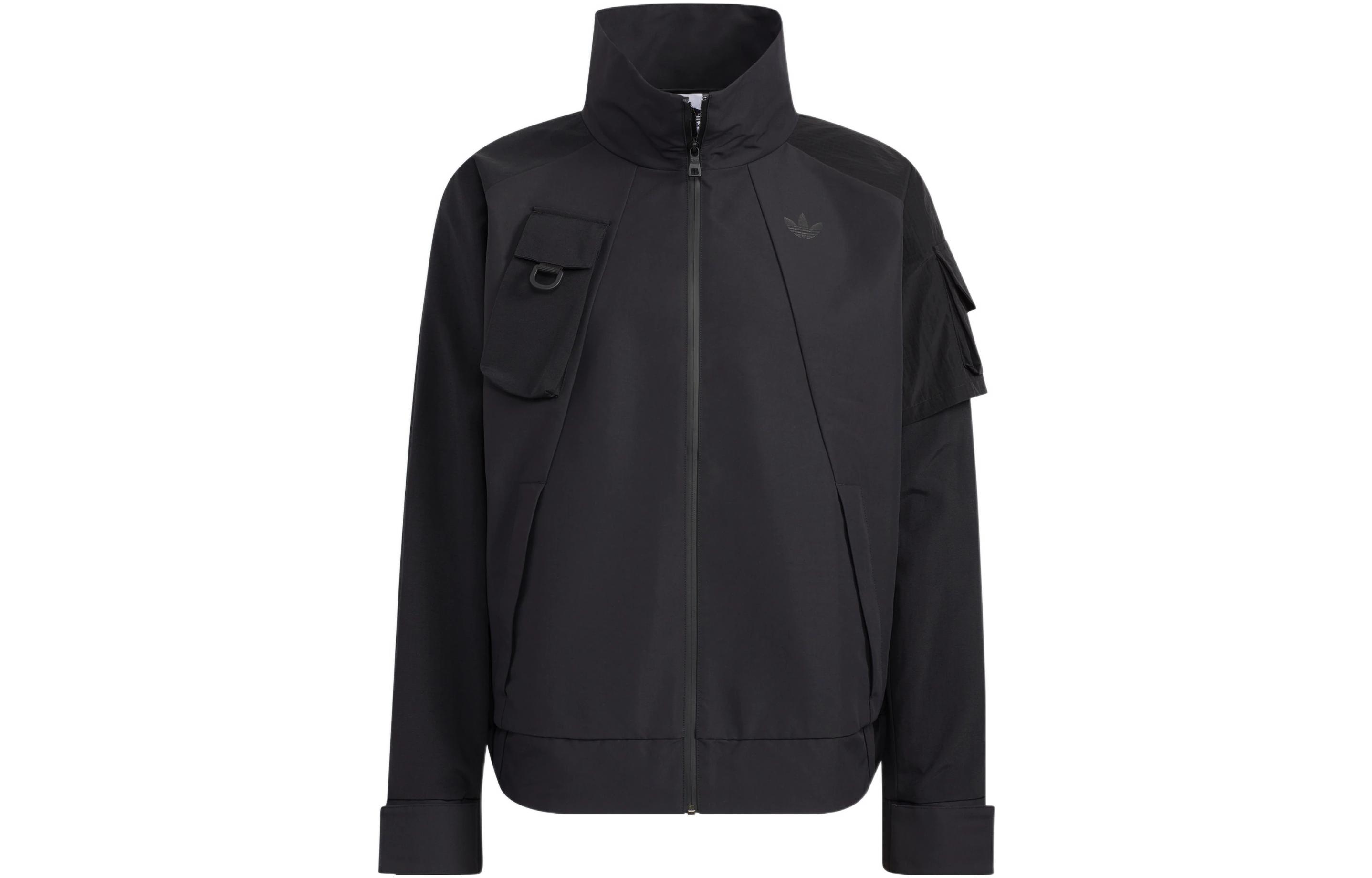adidas Originals Im Jacket Multi-Pocket Stand Collar Casual Jacket Black Mens HE6606