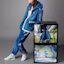 Shop Sudadera adidas Originals con logo índigo bordado y cremallera 3-Stripe. IJ9087