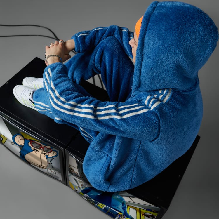 adidas Originals Indigo Logo Embroidered 3-Stripe Zip Sweatshirt IJ9087 圖 5