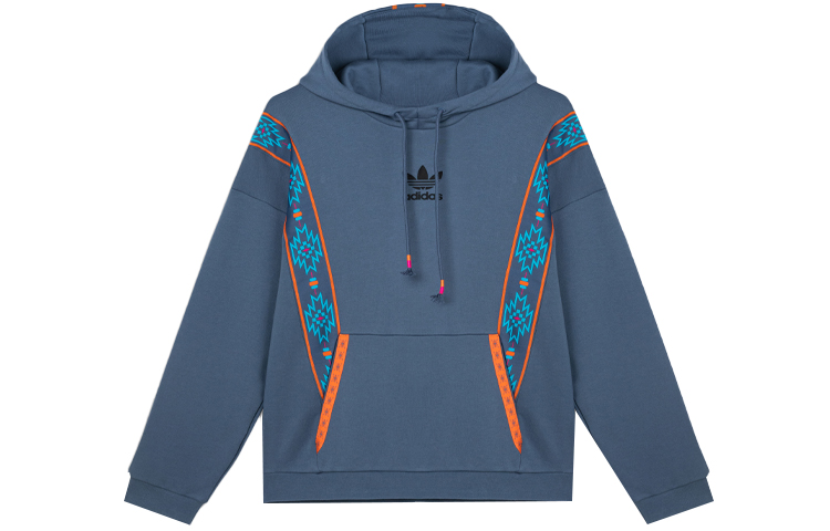 adidas Originals Ink Blue Printed Pullover Hoodie GU1544
