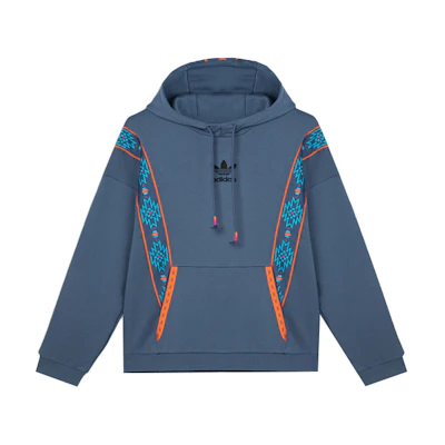 adidas Originals Ink Blue Printed Pullover Hoodie GU1544