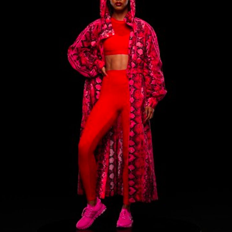 Details for adidas Originals IVY PARK Hoodie Jaket Pink Longline Unisex HM6176