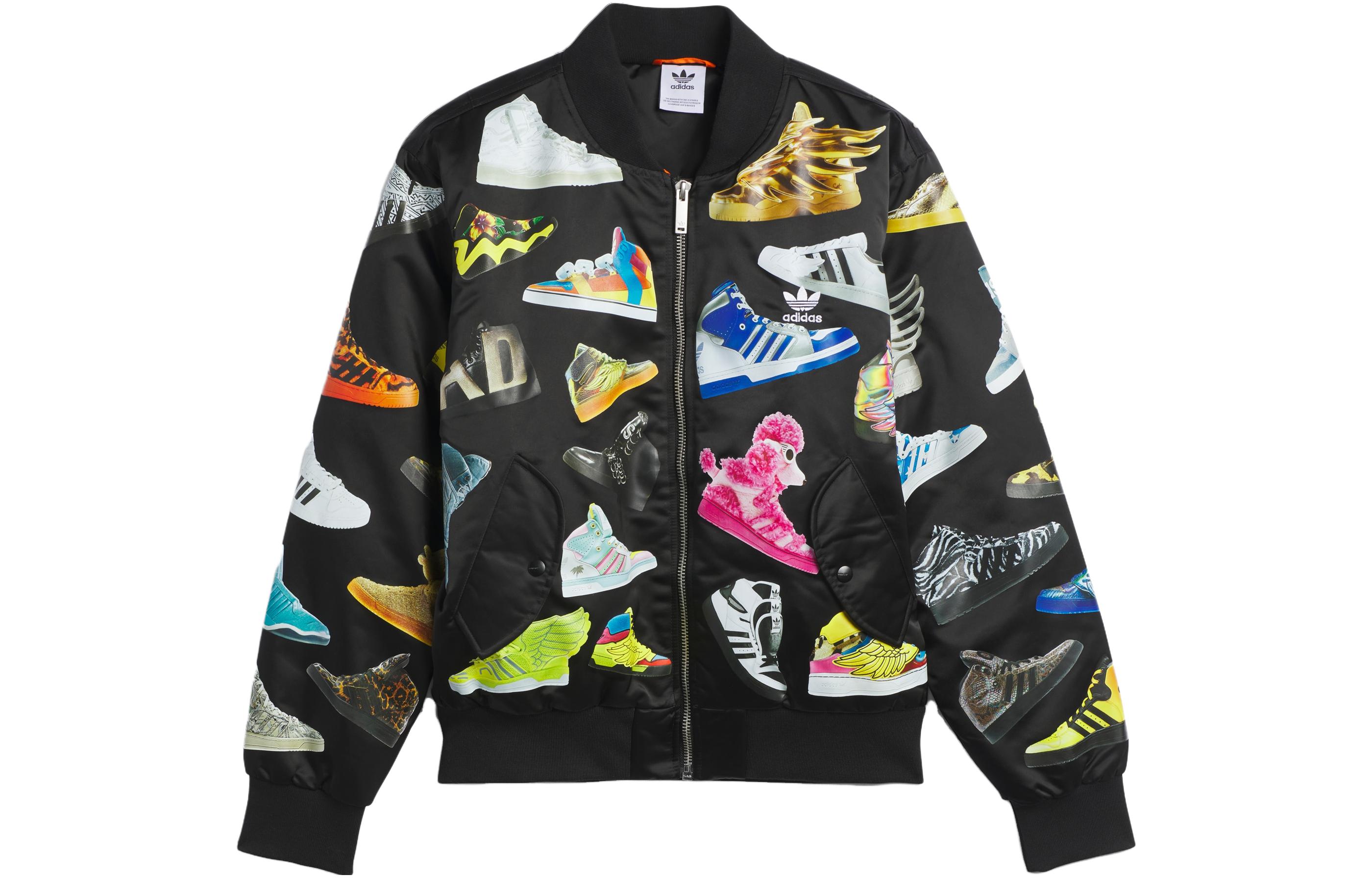 adidas Originals Jeremy Scott Archive Black Jacket & Shoes Collab for Men. IA0098