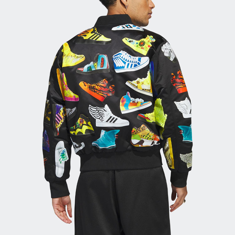 Purchase adidas Originals Jeremy Scott 男裝黑色復刻外套及鞋款聯名款式。 IA0098