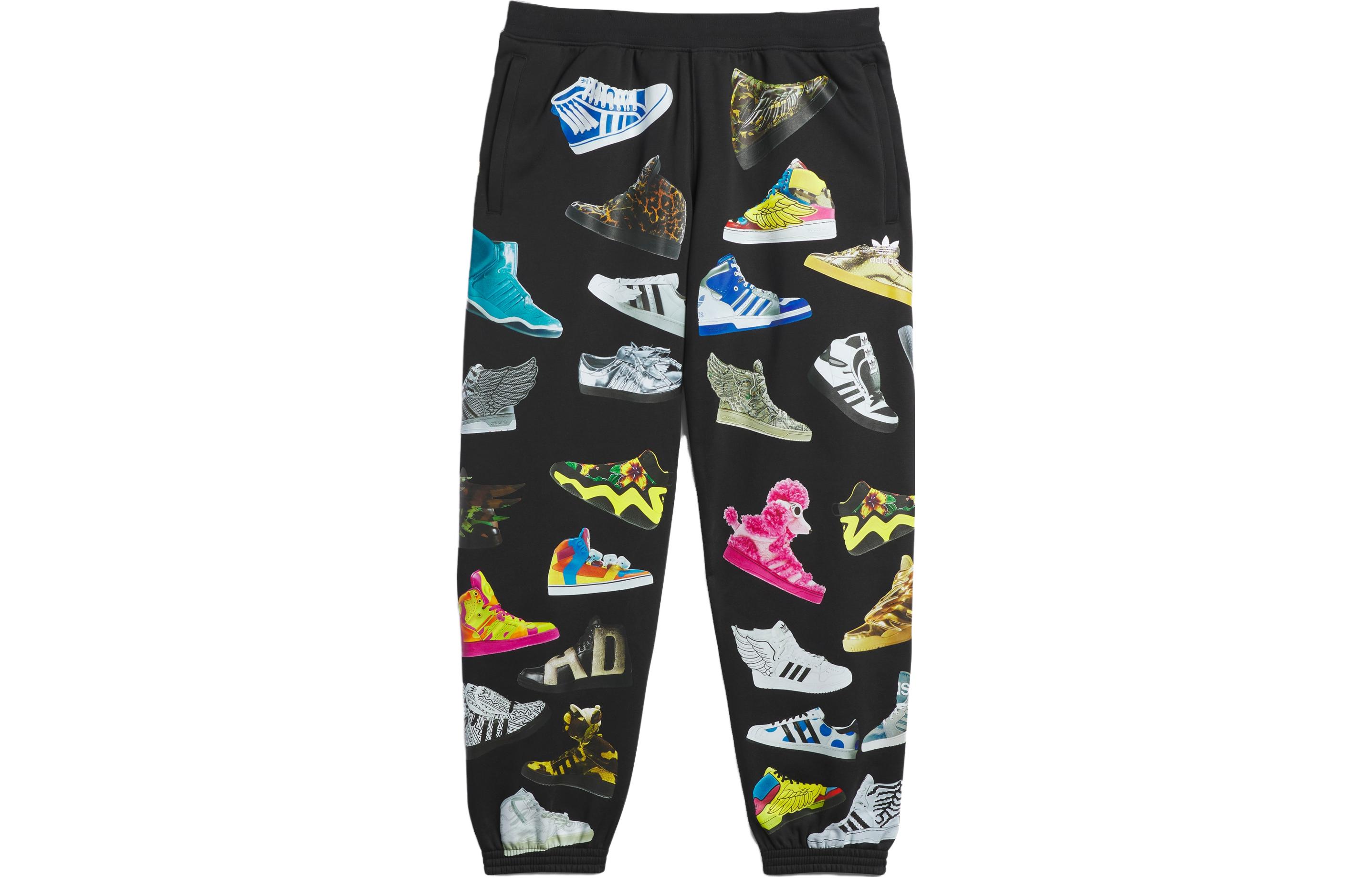 adidas Originals Jeremy Scott Archive SS23 All-Over Print Jogger Pants Black Unisex IA0096
