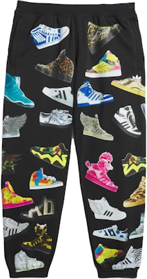 阿迪达斯Originals Jeremy Scott全印花运动裤黑色男女款 SS23档案系列 IA0096 Order 阿迪达斯Originals Jeremy Scott全印花运动裤黑色男女款 SS23档案系列 IA0096