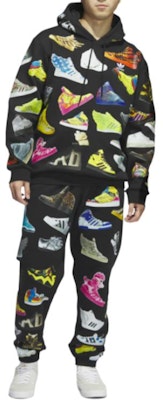 阿迪达斯Originals Jeremy Scott全印花运动裤黑色男女款 SS23档案系列 IA0096 Details for 阿迪达斯Originals Jeremy Scott全印花运动裤黑色男女款 SS23档案系列 IA0096