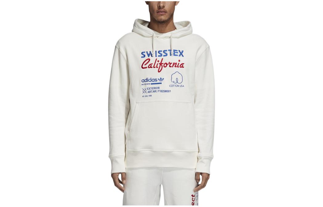 Order 阿迪达斯 Originals Kaval 刺绣连帽衫 白色卫衣. DH4946