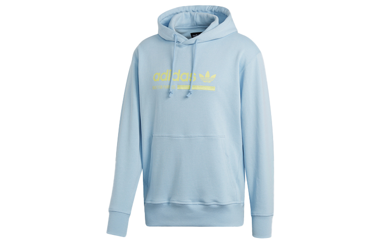 adidas Originals Kaval Printed Logo Pullover Hoodie Blue DV1941