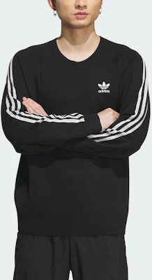 adidas Originals 黑色條紋針織圓領長袖衫 男女款 IX7817 Lookbook adidas Originals 黑色條紋針織圓領長袖衫 男女款 IX7817