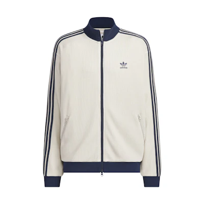 adidas Originals Knit Track Top Logo Relaxed Fit Long Sleeve Jacket - KC2618