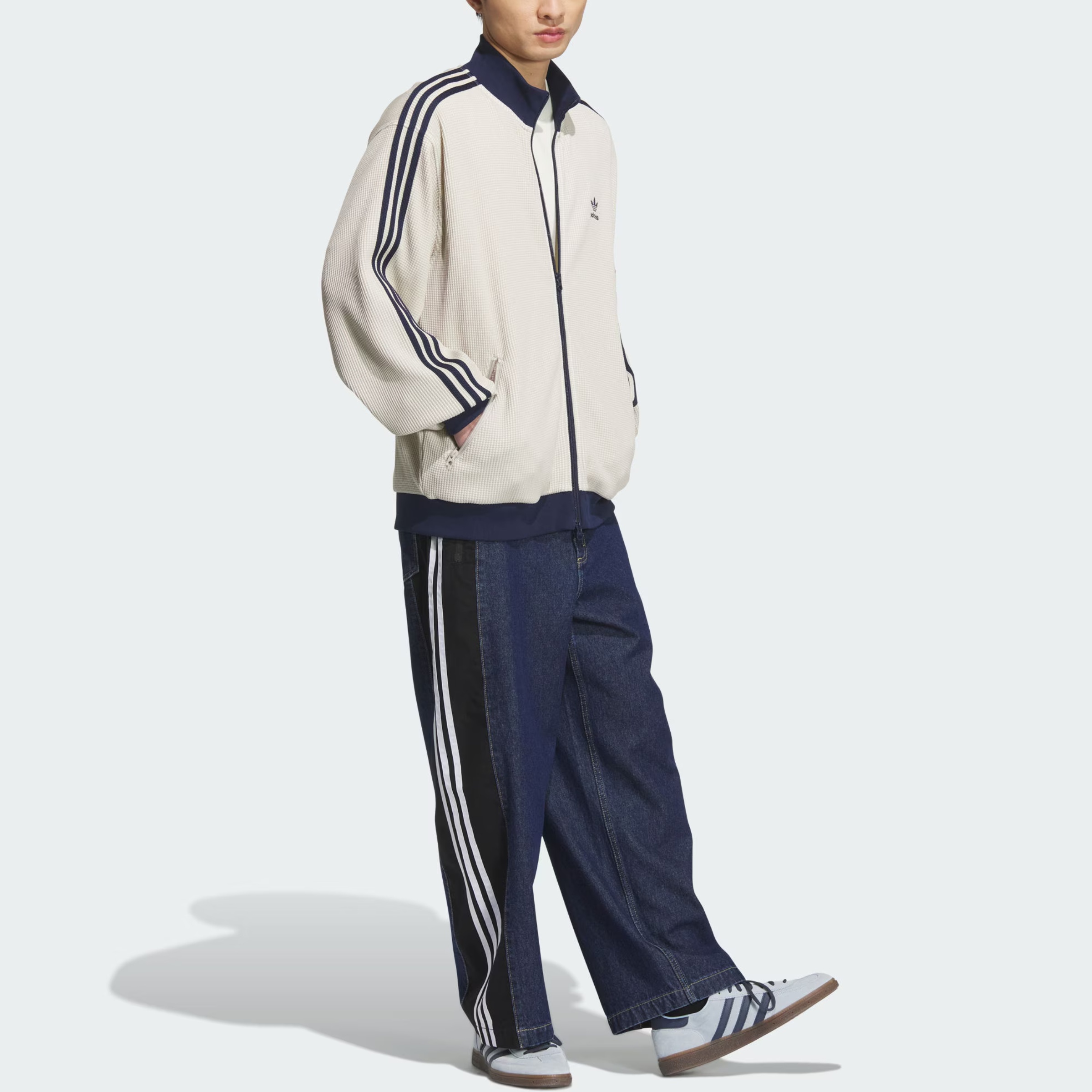 Purchase 아디다스 오리지널 니트 트랙탑 로고 릴랙스 핏 롱슬리브 자켓 KC2618