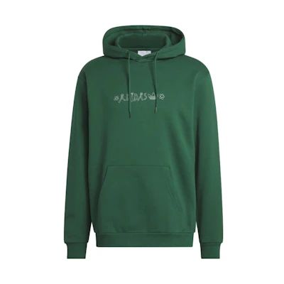 adidas Originals Lc Flower Hoodie Cartoon Logo Print Green Long Sleeve II5968