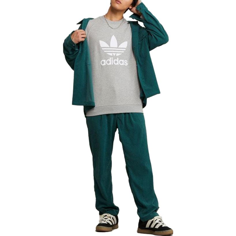 adidas Originals Letter Print Crewneck Long Sleeve Sweatshirt Men’s Grey IM4501 圖 4