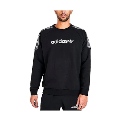 adidas Originals Letter Print Crewneck Sweatshirt Black HR4453