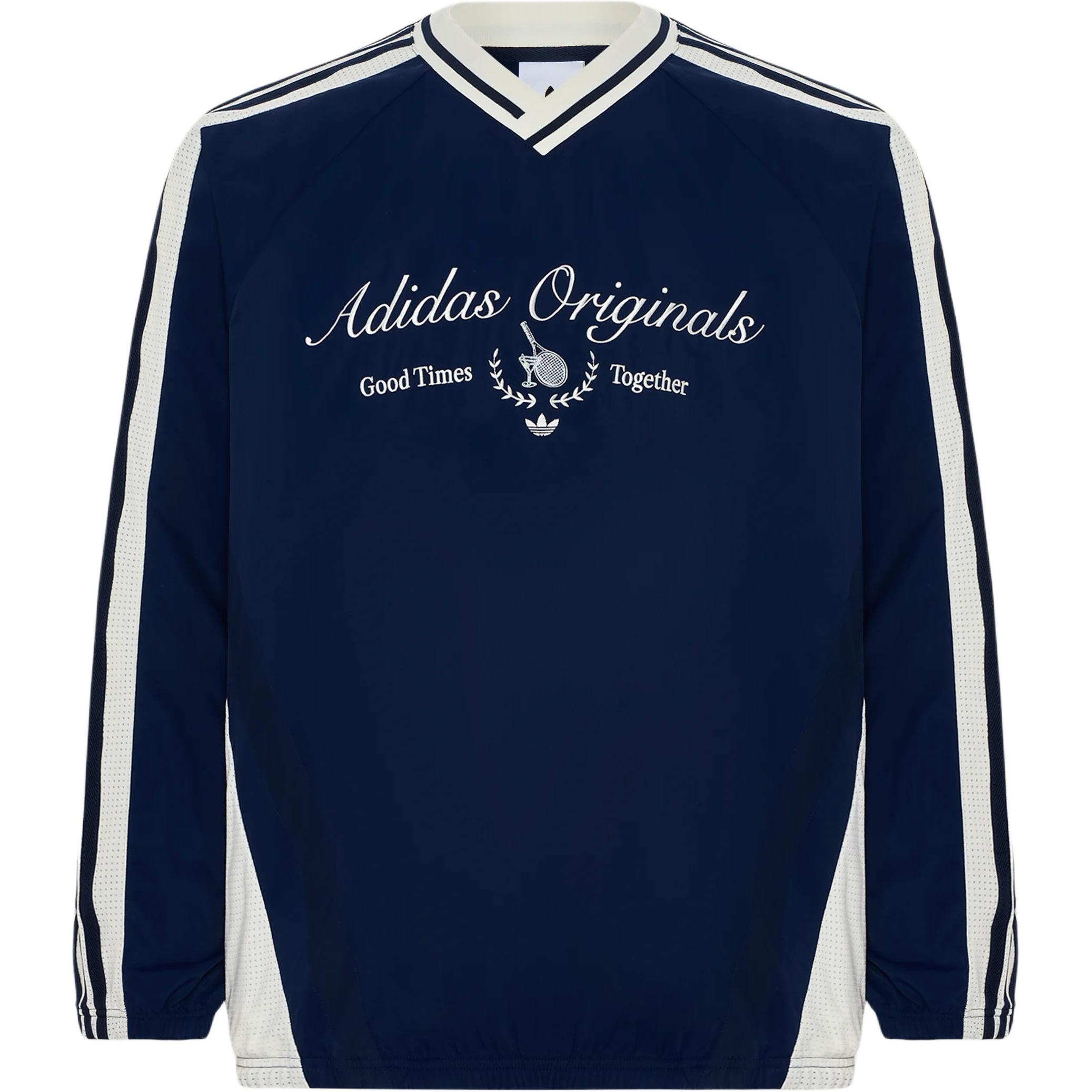 adidas Originals Light Woven Pullover Long-Sleeve Crewneck Tee KW5666