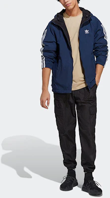 adidas Originals Jaket Boleh Balik Navy Biru Berjalur Hoodie Logo HL9188 Shop adidas Originals Jaket Boleh Balik Navy Biru Berjalur Hoodie Logo HL9188