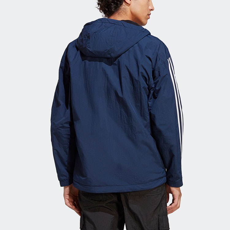 Purchase adidas Originals Jaket Boleh Balik Navy Biru Berjalur Hoodie Logo HL9188