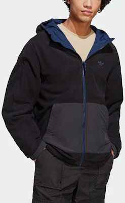 adidas Originals Jaket Boleh Balik Navy Biru Berjalur Hoodie Logo HL9188 Details for adidas Originals Jaket Boleh Balik Navy Biru Berjalur Hoodie Logo HL9188