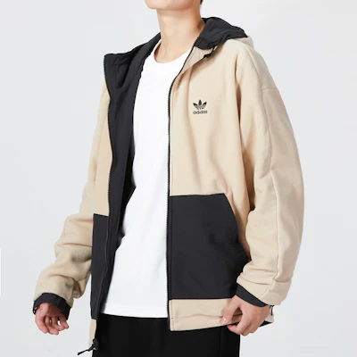 adidas Originals 雙面條紋連帽防風外套 黑色 HL9186 3