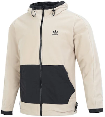 adidas Originals 雙面條紋連帽防風外套 黑色 HL9186 Shop adidas Originals 雙面條紋連帽防風外套 黑色 HL9186