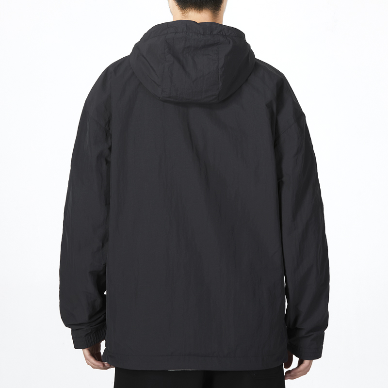 Sizing adidas Originals 雙面條紋連帽防風外套 黑色 HL9186