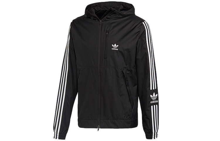 adidas Originals Lock Up WB Black Full-Zip Hooded Track Jacket FM3815