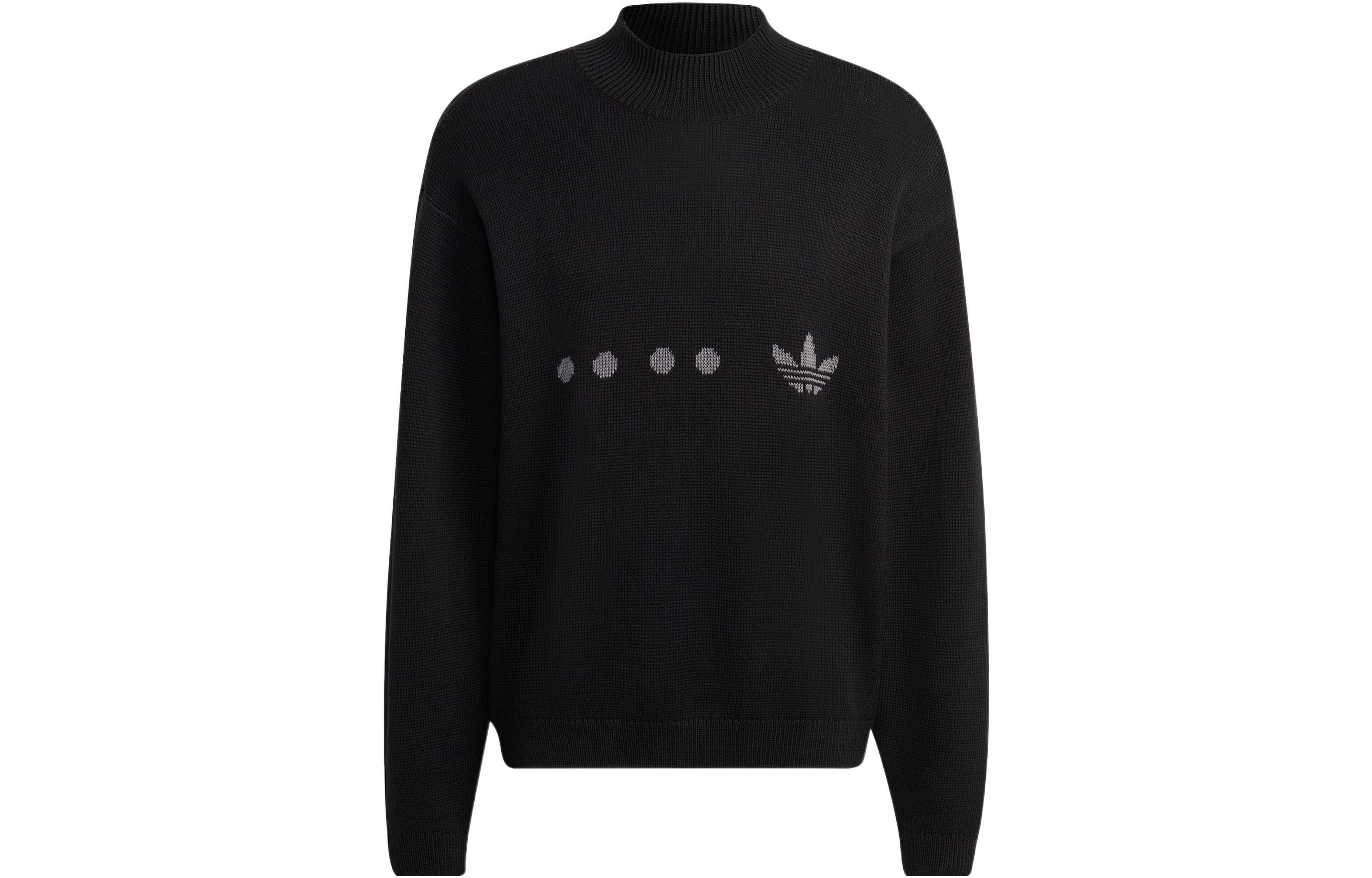 adidas Originals Logo Embroidered Crewneck Sweatshirt Black - HK2764