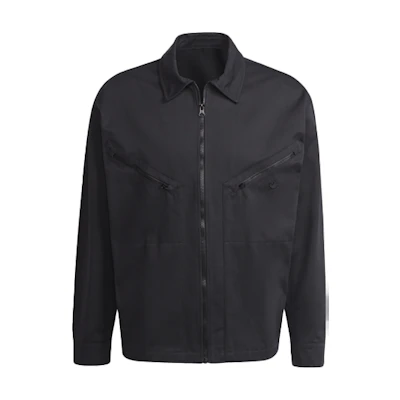 adidas Originals Logo Embroidered Polo Track Jacket Black HC4540