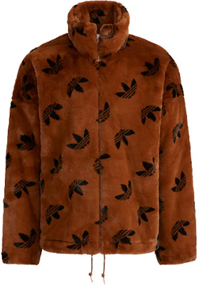 adidas Originals 標誌刷毛外套 棕色 男女冬季時尚款 HI4657 Buy adidas Originals 標誌刷毛外套 棕色 男女冬季時尚款 HI4657