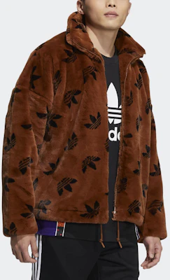 adidas Originals 標誌刷毛外套 棕色 男女冬季時尚款 HI4657 Purchase adidas Originals 標誌刷毛外套 棕色 男女冬季時尚款 HI4657