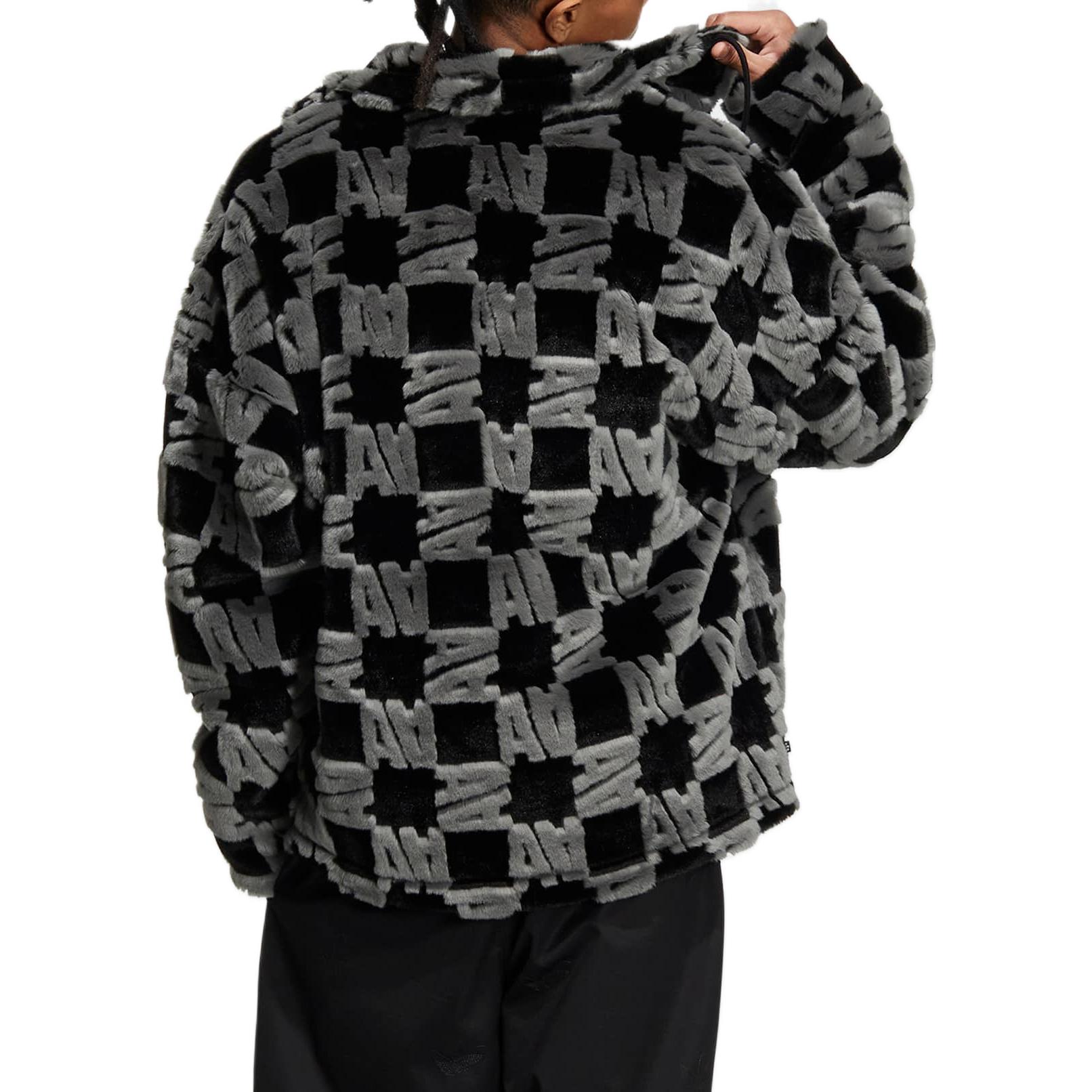 adidas Originals Logo Full Print Zip-Up Fleece Jacket Unisex - Black HR3453 圖 4